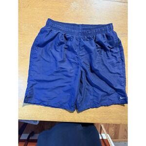 VTG Y2K Nike Performance Shorts Men's L Navy Mesh Lined Swoosh Athletic Gym